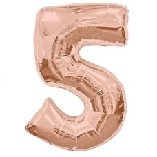 Number 5 Rose Gold Megaloon (86cm)
